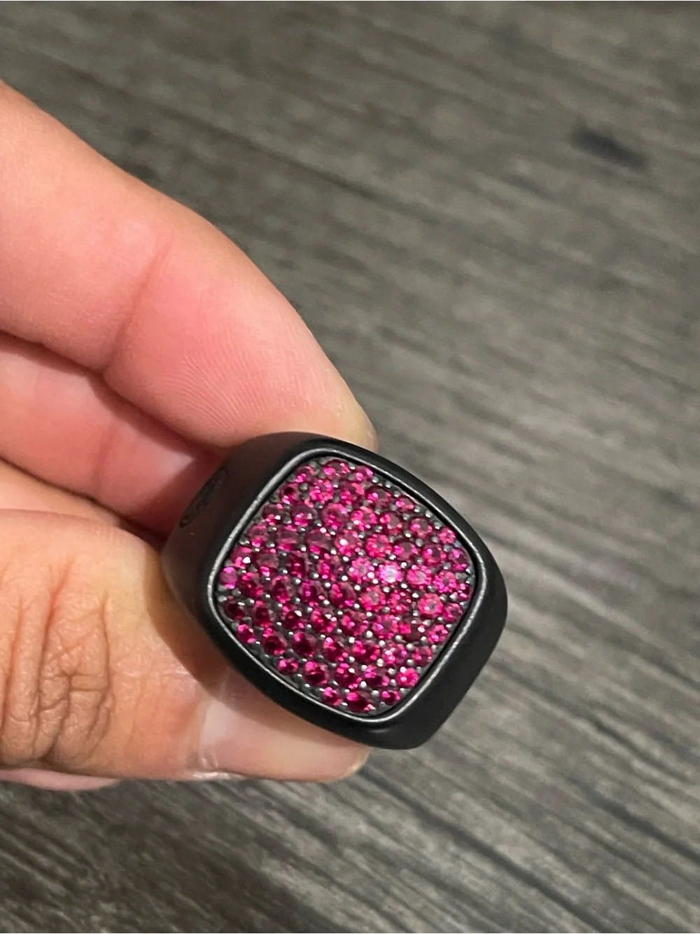 David Yurman Rubies Black Titanium Ring size 9.5